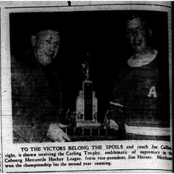 1960-03-31 Hockey -Mercantile League trophy winner