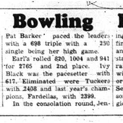 1960-04-21 Bowling -Ladies playoffs