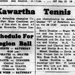 1960-06-23 Tennis -Combines vs Peterborough