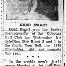 1960-09-01 Golf -Gord Ewart Junior Champion