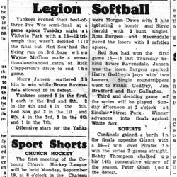 1960-09-08 Softball -Legion PeeWee playoff