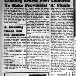 1960-09-22 Baseball -Juniors vs Port Colborne in semi