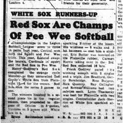 1960-09-29 Softball -Red Sox win vs Plainville-Legion PeeWee Champs