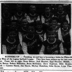 1960-10-20 Softball -Legion PeeWee runners up-Plainville pic