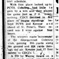 1960-11-03 School -CDCI Senior Football vs Kenner