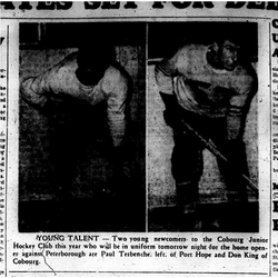 1960-11-17 Hockey -Juniors newcomers Terbenche & King