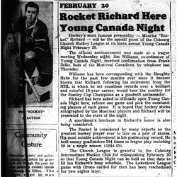 1961-01-05 Hockey -CCHL Young Canada Night