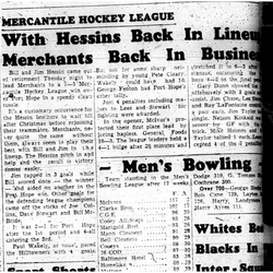 1961-01-05 Hockey -Mercantile League