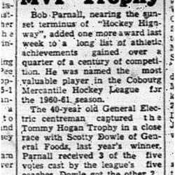 1961-03-16 Hockey -Mercantile League -Parnall MVP