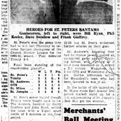 1961-03-30 Hockey -CCHL St Peters Bantams Champs