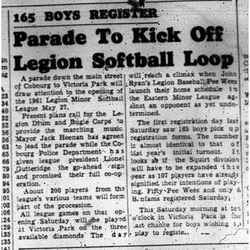 1961-05-04 Softball -Legion Minor League Parade