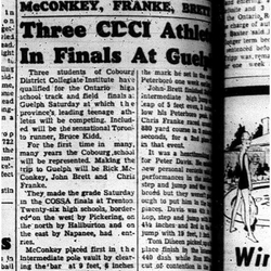 1961-05-24 School -CDCI Track & Field Athletes to Ontario finals