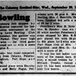 1961-09-20 Lawn Bowling -Ladies Doubles tourney