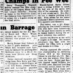 1961-09-27 Softball -PeeWee Braves vs Plainville Cubs for Championship