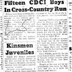 1961-11-01 School -15 CDCI boys to COSSA x-country race