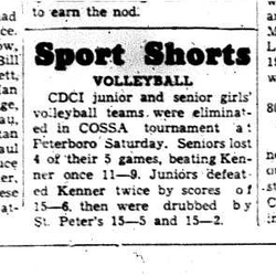 1961-11-22 School -CDCI Girls volleyball at COSSA