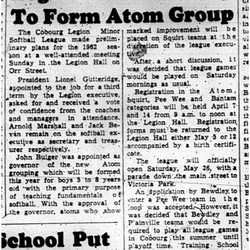 1962-03-21 Softball -Legion adding Atom Division