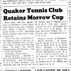 1962-08-29 Tennis -Combines vs Peterborough for Morrow Cup