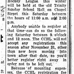1962-10-03 Hockey -CCHL registrations