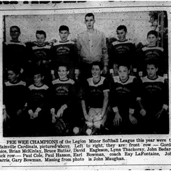 1962-10-31 Softball -Plainville Legion PeeWee Champs