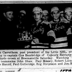 1963-03-13 Hockey -Cobourg Bantams win NHL Eastern Ontario