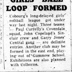 1963-07-10 Softball -Girls League organizes