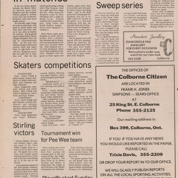 1974-02-06 Figure Skating -Colborne competitions -Colborne Citizen