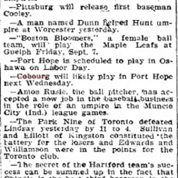 1900-08-25 Baseball -Cobourg vs Port Hope-TO Star