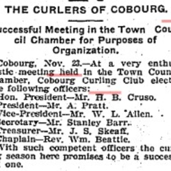 1900-11-12 Curling -Cobourg Meeting-TO Star