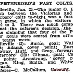 1901-01-26 Hockey -Juniors Belleville vs Ptbo-Cobourg Referee McCallum-TO Star