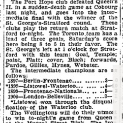 1901-02-26 Hockey -Intermediate PH vs Queens II-TO Star