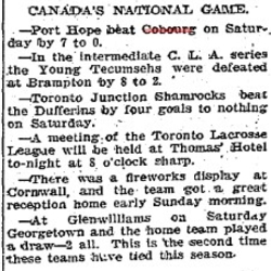 1901-07-22 Lacrosse -PH vs Cobourg-TO Star