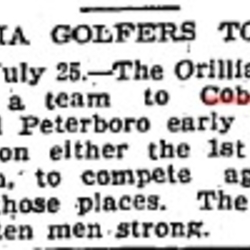 1901-07-25 Golf -Orillia Golfers to play Cobourg-TO Star