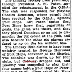 1902-02-01 Hockey -Lindsay asks to Return to OHA-TO Star