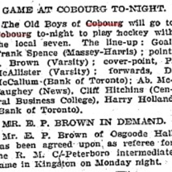 1902-02-15 Hockey -Cobourg Old Boys vs Local Seven-TO Star