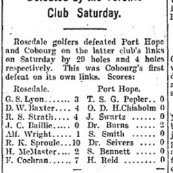 1902-08-11 Golf -Rosedale vs PH and Cobourg-TO Star