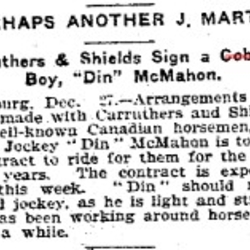 1902-12-27 Horse Racing -Cobourg Jockey Din McMahon to sign-TO Star