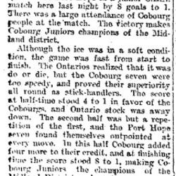 1903-01-31 Hockey -Jrs OHA Midland Champs-TO Star