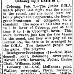 1903-02-07 Hockey -Jrs vs Kingston game 2-TO Star