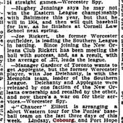 1903-09-01 Baseball -Ponies to play Cobourg, PH, Lindsay-TO Star