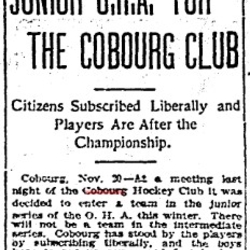 1903-11-20 Hockey -Cobourg Decides only Junior OHA Team-TO Star