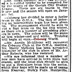 1903-11-21 Hockey -Cobourg OHA Junior Team Confirmed-TO Star