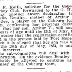 1904-01-28 Hockey -Juniors Cobourg files Declaration of Age of Player-TO Star