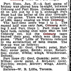 1905-01-28 Hockey -Juniors vs PH