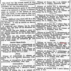 1905-01-31 Hockey -OHA Second Round Draw