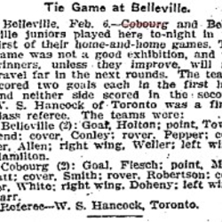 1905-02-07 Hockey -Juniors vs Belleville