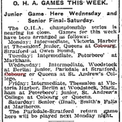 1905-02-13 Hockey -Juniors or Kingston to play St Andrews next