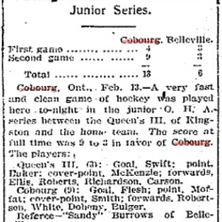 1905-02-14 Hockey -Juniors vs Kingston