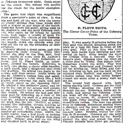 1905-02-16 Hockey -Juniors vs St Andrew's in 1st Semi Final