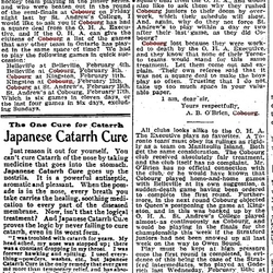 1905-02-21 Hockey -Complaint to OHA from Cobourg